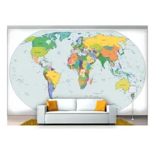 Papel De Parede Mapa Mundi Nmu08 Foto mini 1