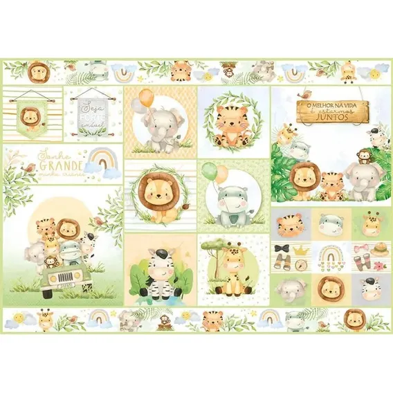 Papel Decoupage Meu Safari Pd-1090 34,3x49 Litoarte Foto 1