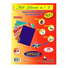 Papel Escolar Criativo Kit Leoni N1 A4 38 Folhas Foto mini 1