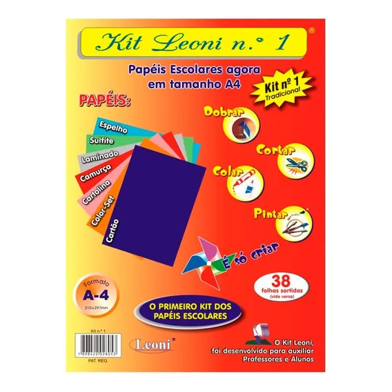 Papel Escolar Criativo Kit Leoni N1 A4 38 Folhas Foto 1