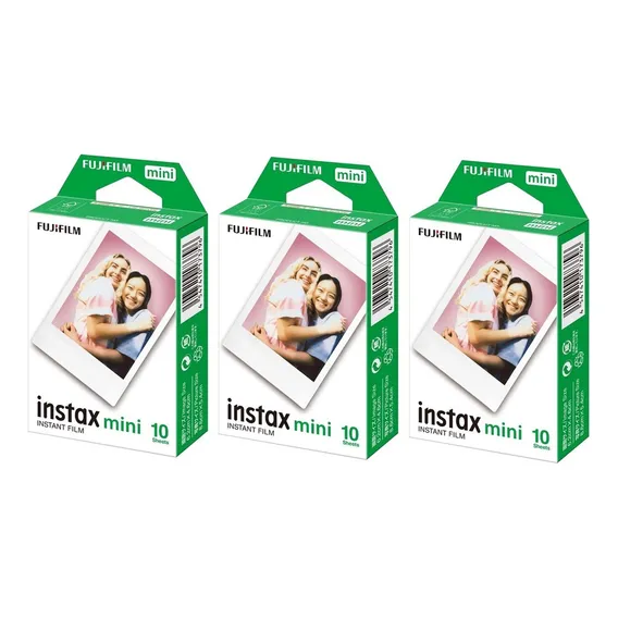 Papel Filme Para Instax Mini 7, 8, 9, 11, 12 - Pack 30 Fotos Cor Branco Foto 1