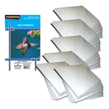 Papel Foto 120g A4 120 Folhas Brilhante Master Print Glossy Cor Branco Foto mini 1