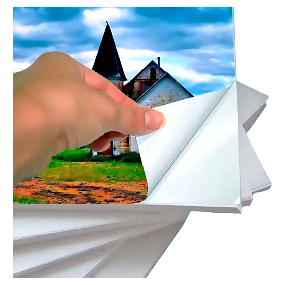 Papel Foto Adesivo 115g 20 Fls Glossy Brilhante - Foto 1