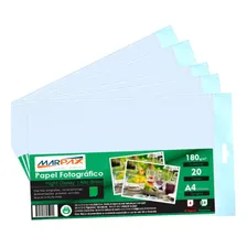 Papel Fotográfico 180g A4 Brilhante A Prova D Água 100 Fls Foto  mini 1