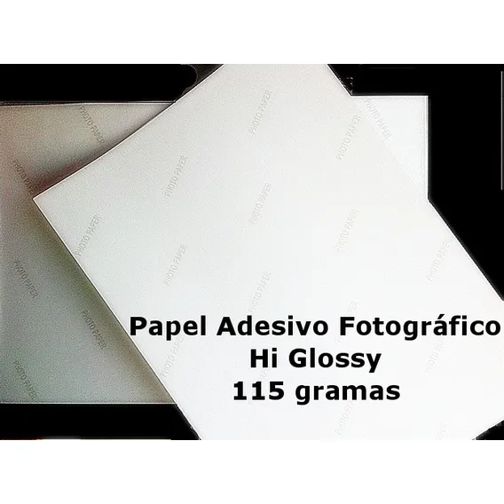 Papel Fotográfico A3 Glossy Adesivo 115g 100 Folhas Cor Branco Foto 1