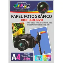 Papel Fotográfico A4 Adesivo 135g Off Paper 20 Folhas Foto mini 1