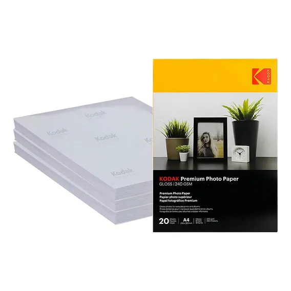 Papel Fotográfico A4 Premium Kodak 240g 100 Folhas Foto 1