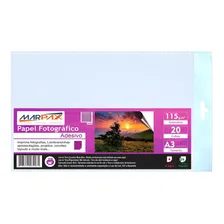 Papel Fotográfico Adesivo 115g A3 297x420mm Marpax 20 Fls Foto mini 2