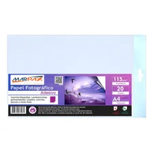 Papel Fotográfico Adesivo 115g A4 210x297mm Marpax 20 Fls Foto mini 2