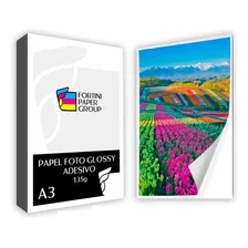 Papel Fotográfico Adesivo A3 Glossy 135g 200 Folhas Premium Cor Branco Foto mini 1
