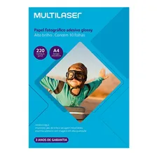 Papel Fotográfico Adesivo Glossy A4 220g 10 Folhas - Pe001 Cor Branco Foto mini 2