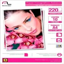 Papel Fotográfico Adesivo Glossy A4 220g 10 Folhas - Pe001 Cor Branco Foto mini 1