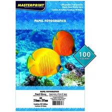 Papel Fotográfico Dupla Face 120g A4 Glossy Masterprint 100f Cor Branco Foto  mini 1