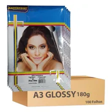 Papel Fotográfico Glossy Masterprint A3 180g 100 Folhas Foto mini  2