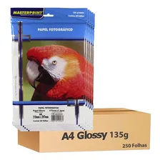 Papel Fotográfico Glossy Masterprint A4 135 Gramas 250 Folha Foto mini  2