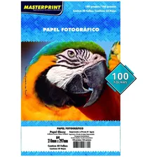 Papel Glossy 180g A4 Fotográfico Branco Masterprint 100 Fls Foto  mini 1