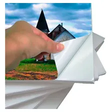 Papel Glossy A4 115g Adesivo Fotográfico Brilhante 100 Fls Cor Branco Foto mini  2