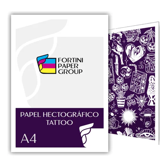Papel Hectografico Roxo Tatoo Stencil Decalque 100 Un 22x33 Foto 1