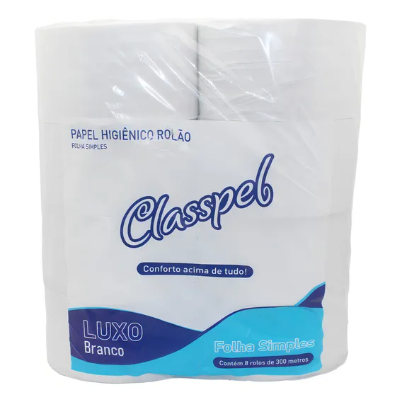 Papel Hig Classpel F Simples Rolao 300m Cx/8rl 8x300m Foto 1