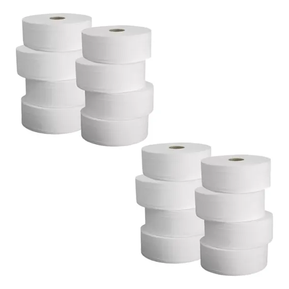 Papel Higiênico Rolão 100% Celulose C/ 16 Rolos 300 Metros Foto 1