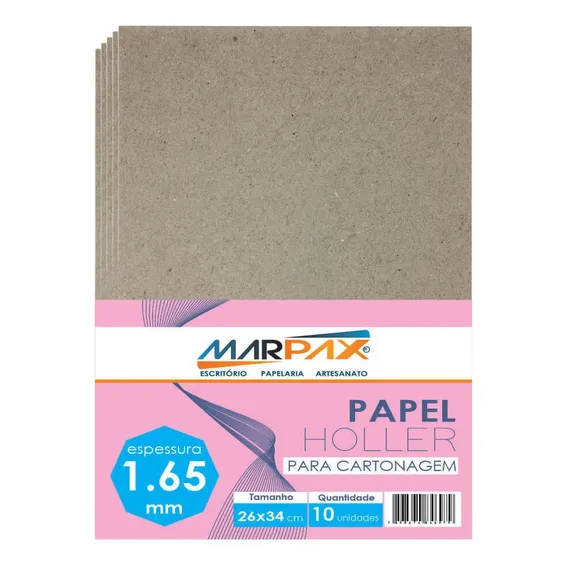 Papel Holler Para Cartonagem Marpax 1,65mm 26x34cm 10un Foto 1
