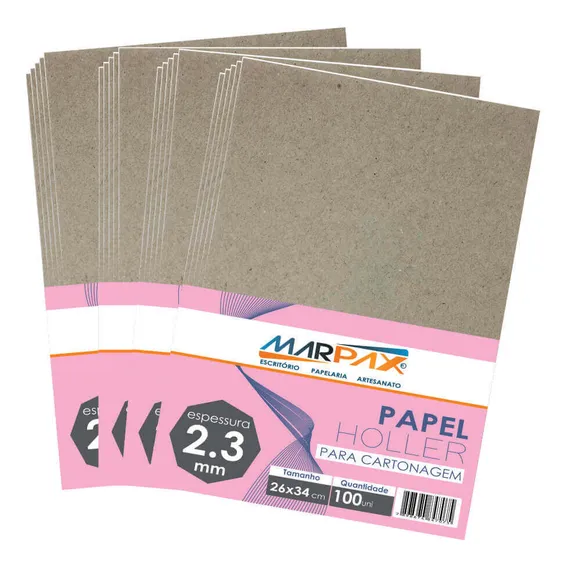 Papel Holler Para Cartonagem Marpax 2,3mm 26x34cm 100un Foto 1