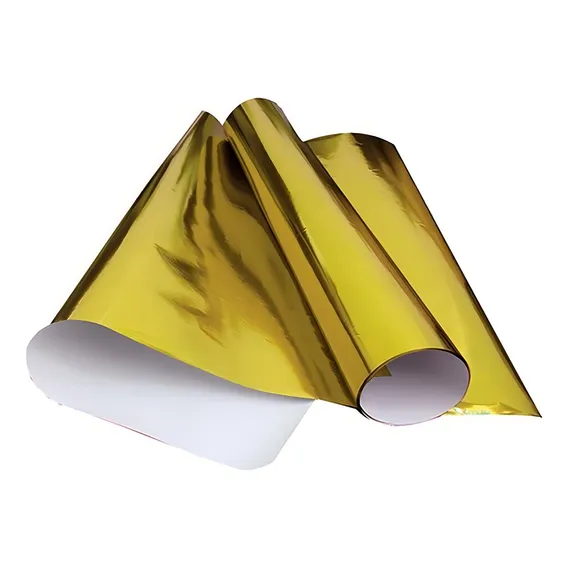 Papel Laminado Ouro Dourado 49x59cm Com 10 Folhas Foto 1