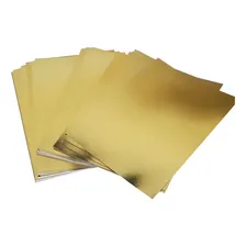 Papel Laminado Ouro Dourado 49x59cm Com 10 Folhas Foto mini  2