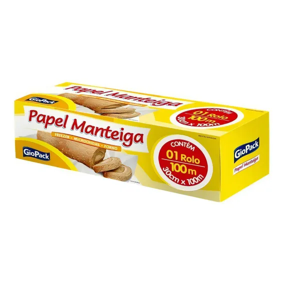 Papel Manteiga Rolo 30cmx100m Giopack - Ótima Qualidade Foto 1