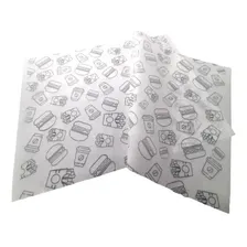 Papel Manteiga Segurar Embrulhar Embalar Lanches Hamburguer Foto mini  3
