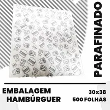 Papel Manteiga Segurar Embrulhar Embalar Lanches Hamburguer Foto  mini 1