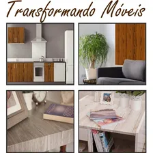Papel M贸veis Adesivo Envelopamento Madeira 5mtx45cm Cor Carvalho Foto mini 3