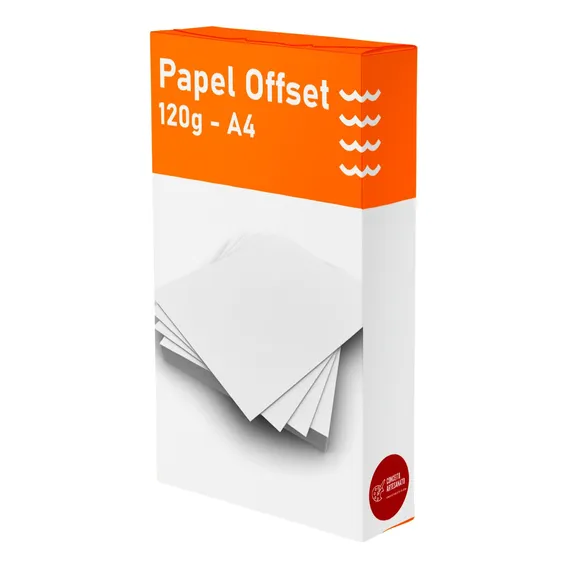 Papel Offset 120g Tamanho A4 Caixa Com 250 Folhas Branco Foto 1