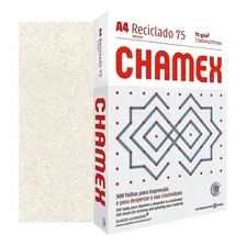 Papel Ofício A4 Reciclado Chamex 75g Pacote 5000 Folhas Eco Cor Bege Foto mini  3