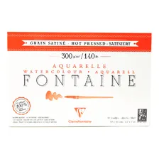 Papel Para Aquarela Clairefontaine Fontaine Satiné 300g/m2 Cor Branca Lisa Foto mini 1