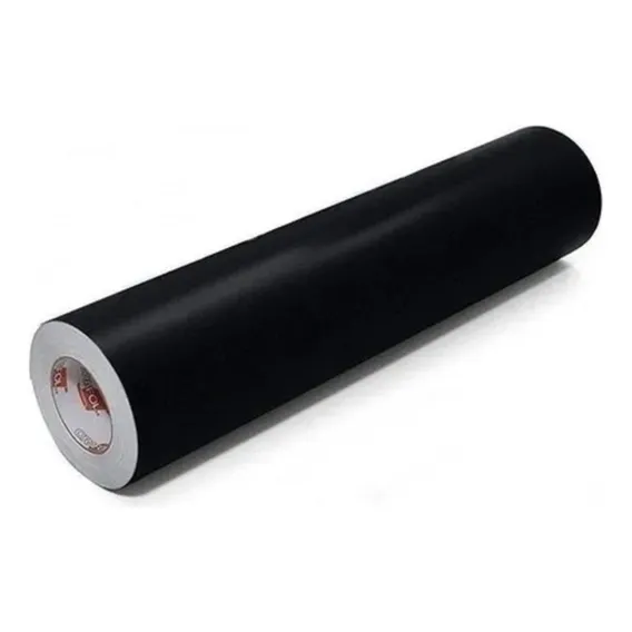 Papel Parede Adesivo Envelopamento Preto Fosco 5m Foto 1