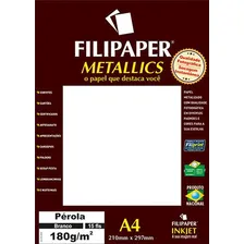 Papel Pérola A4 Filipaper Metallics 180g 15 Folhas Cor Branco Foto mini 2