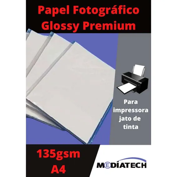 Papel Photo Glossy A4 135gsm 20fls Fotográfico Foto 1