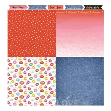 Papel Scrapbook Dupla Face I Love You Sd-1196 Litoarte Cor Decorado Foto mini 1