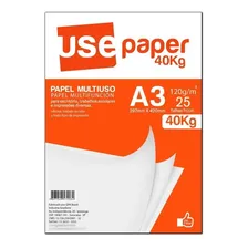 Papel Sulfite A3 120g/m² Para Impressão 40kg Branco 25 Fls Foto mini 1