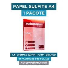 Papel Sulfite A4 Branco Autopaper 500 Folhas Foto mini  2