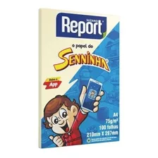 Papel Sulfite Report Senninha Amarelo A4 75g 100 Folhas Foto  mini 1