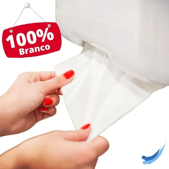 Papel Toalha Interfolha 2 Dobras Branco Luxo 1000 Folhas Foto 1