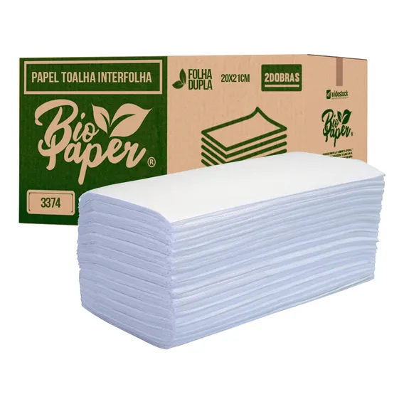 Papel Toalha Interfolha - Biodegradável - 4800 Unidade Foto 1