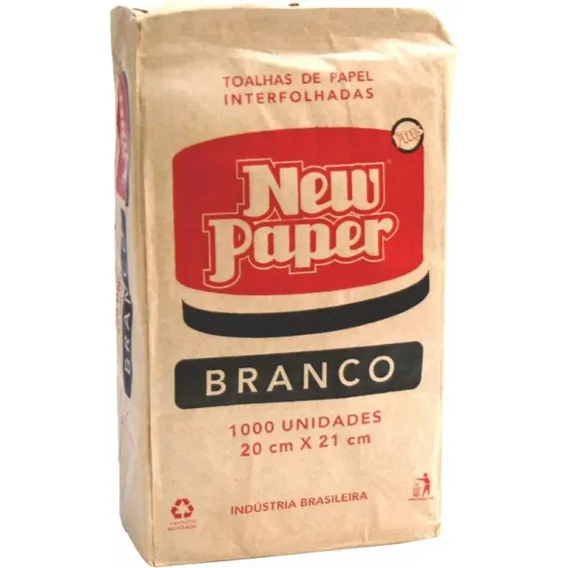 Papel Toalha Interfolhada Branco Newpaper Foto 1