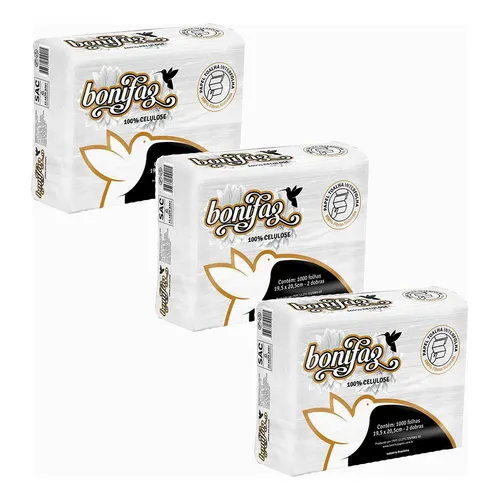 Papel Toalha Papel Toalha Interfolha 3000 Folhas Bonifaz Foto 1