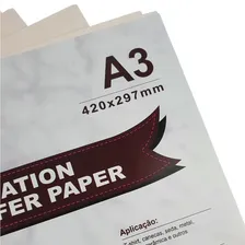 Papel Transfer Resinado Sublimatico Fundo Rosa A3 C/*100fls Foto mini 2