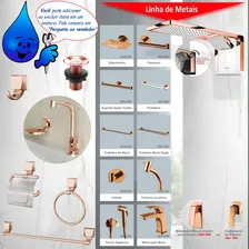 Papeleira Porta Papel Higiênico Loft Rose Lorenzetti Acessór Cor Rose gold Foto mini 3