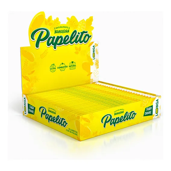 Papelito Caixa de Seda Papelito Longa ultra fino 25 livretos Foto 1