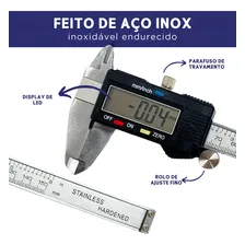 Paquimetro Digital 150mm Inox Profissional C/ Estojo Mtx Foto mini 3